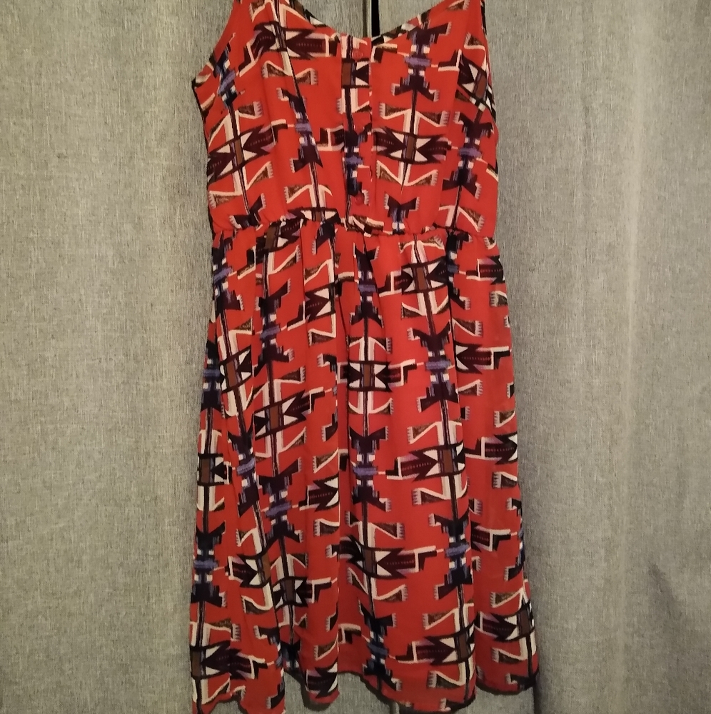 Chevron Red Dress